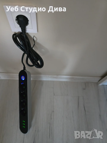 Разклонител с 3 USB порта и 4 гнезда 2500W с 2м кабел, снимка 2 - Друга електроника - 53339838