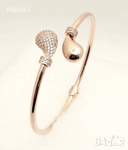 Дамска златна гривна , снимка 2 - Гривни - 42820016