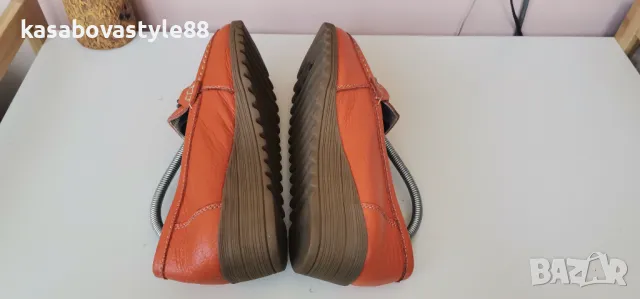 Оранжеви Обувки, мокасини 38н.Естествена кожа , снимка 7 - Дамски ежедневни обувки - 49474683