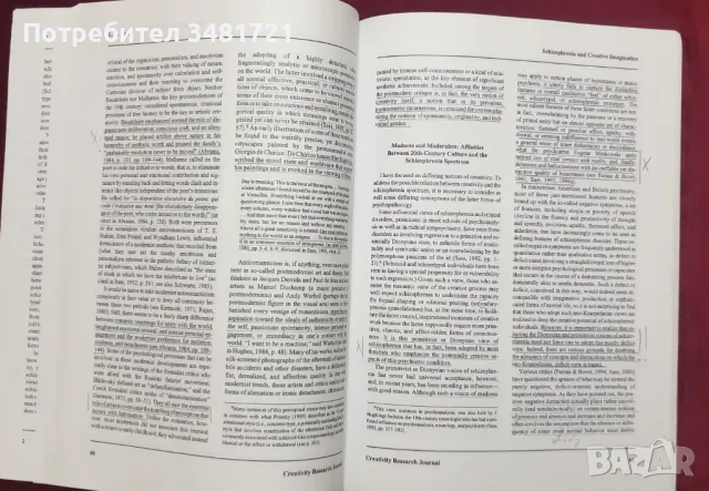 Изобретателността и шизофренията - Журнал / Creativity and the Schizophrenia Spectrum, снимка 3 - Специализирана литература - 47415710