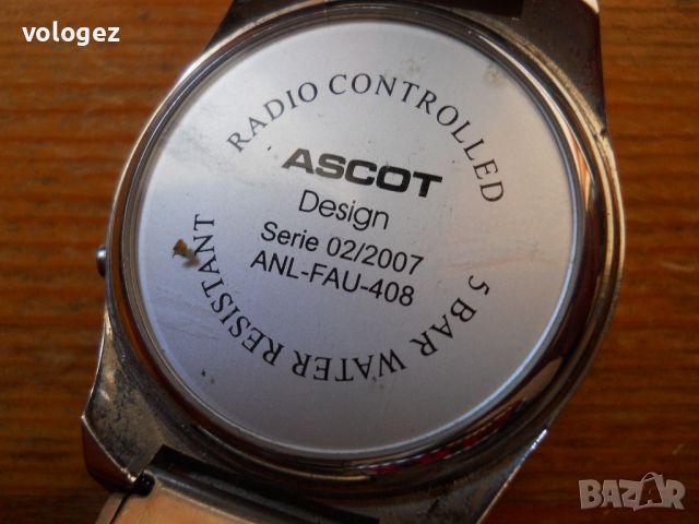 Радиоуправляем часовник "Ascot" Германия, снимка 3 - Мъжки - 45353526