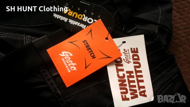 GESTO STRETCH Work Wear Trouser размер 58 / XXXL изцяло еластичен работен панталон W3-97, снимка 14 - Панталони - 51993667