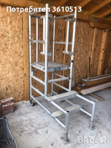 Аломиниево скеле на три нива, снимка 3 - Индустриална техника - 53939108