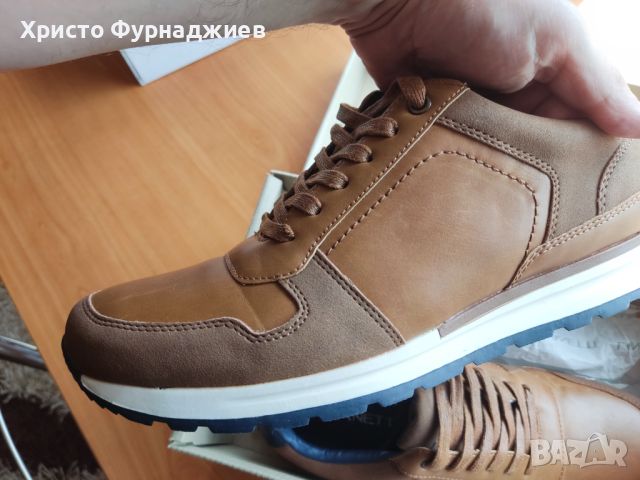 Мъжки спортни обувки от естествена кожа "LANETTI" , снимка 4 - Спортно елегантни обувки - 46271618