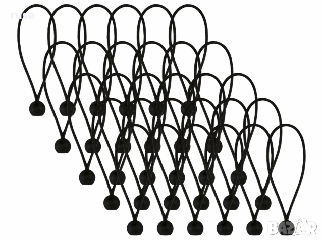 НОВИ! Ластици Parkside 30 бр. за закрепване на палатки, тенти и др.