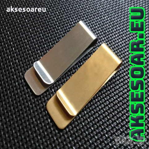 Тънка метална нова щипка за пари евро и долари от неръждаема стомана модна семпла за мъже и жени, снимка 4 - Портфейли, портмонета - 53929742