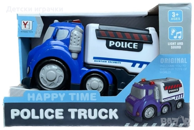 Камион полиция City car със светлини и звуци , снимка 4 - Коли, камиони, мотори, писти - 52070394