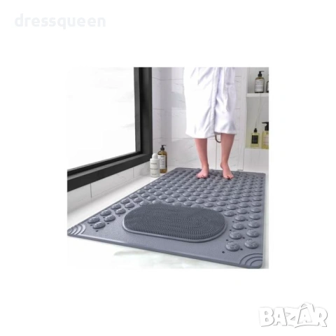 4597 Гумирана постелка за баня 2-в-1: С релаксиращ масажор и пълна защита против хлъзгане, снимка 2 - Други стоки за дома - 53821386