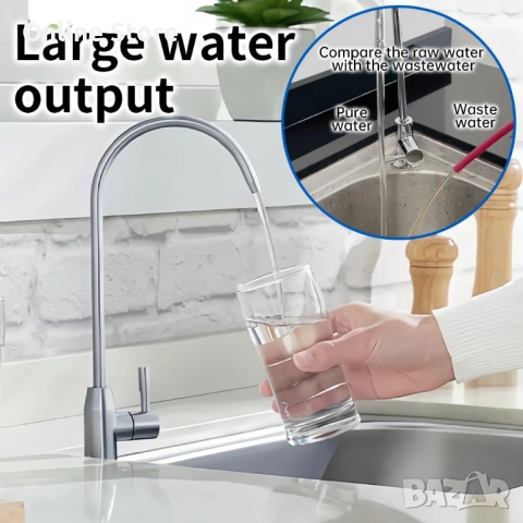 SYGOODLIFE пречиствател за вода с обратна осмоза – компактен, висок дебит, 6 степени, снимка 7 - ВИК - 54176347