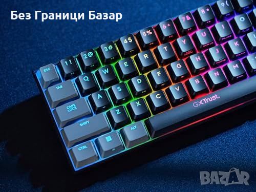 Нова Компактна Механична Клавиатура Trust Gaming GXT 867, RGB за игри, снимка 8 - Клавиатури и мишки - 46600344