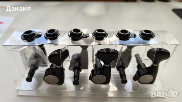 Тунери за китара, 3 леви + 3 десни, черни - като нови, снимка 2 - Китари - 52235788