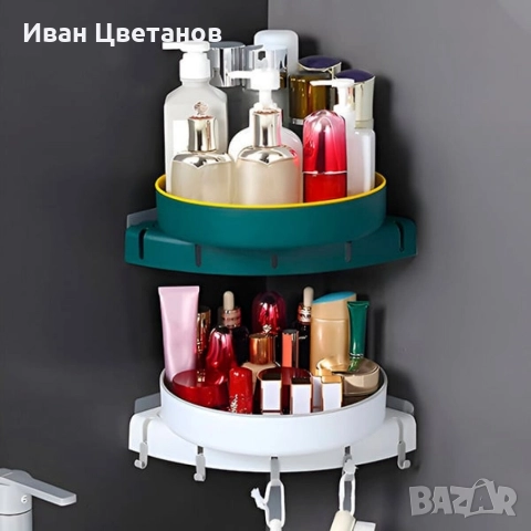 Въртяща се ъглова поставка за баня или кухня, снимка 2 - Декорация за дома - 52958503