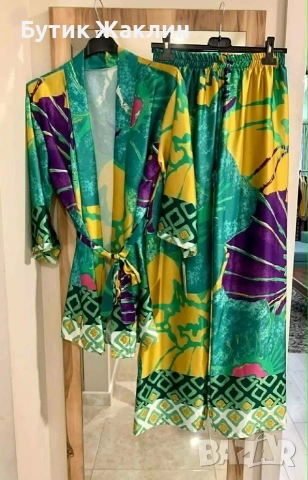 Луксозен сет от риза,кимоно и панталон , снимка 8 - Комплекти - 53770293