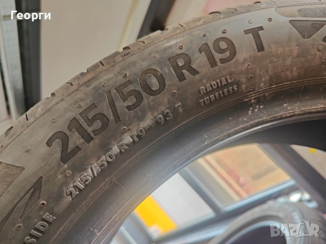 2бр.летни гуми 215/50/19 Continental, снимка 7 - Гуми и джанти - 53931067