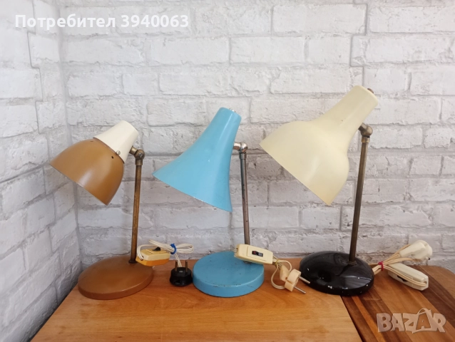 Стара настолна лампа от времето на соца колекция, снимка 8 - Настолни лампи - 50645923
