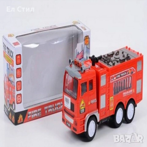 Пожарна кола със светлини и звуци Fire Truck, снимка 7 - Коли, камиони, мотори, писти - 53586521