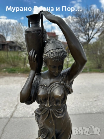 Масивен бронз (30 кг) – Чифт големи статуетки A. Carrier-Belleuse, 74 см, снимка 7 - Антикварни и старинни предмети - 53983891