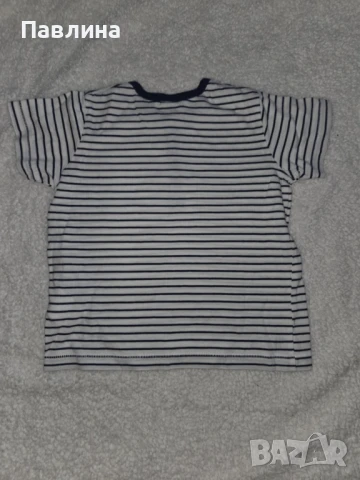 Лот от 4 Летни Тениски и 1 Гащеризонче - 9-12м, снимка 3 - Бебешки блузки - 51007802