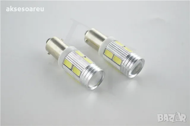 2 броя Нови габарити с лупи BAX9S с 10 LED диода крушка H6W-DC 12 V габаритни крушки фарове дневни, снимка 5 - Аксесоари и консумативи - 49961753