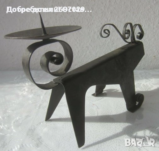 Свещници:  Железният светилник, троен свещник или пепелник, Африка, глава,  животно, снимка 11 - Други - 32364050