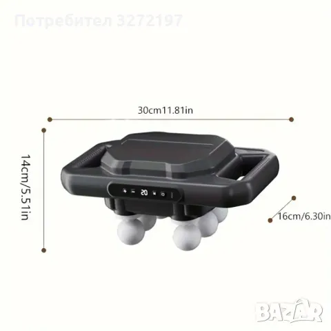 2024 USB Шестглав масажен пистолет за цялото тяло, презареждаема батерия, снимка 7 - Масажори - 48434318