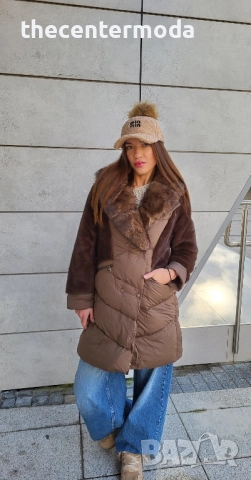 Дамско яке в кафяво , снимка 5 - Якета - 52419762