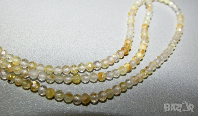 Герданче с натурален рутилов кварц 3мм, дъбжина 50-56см.