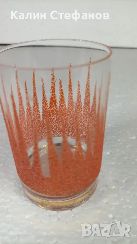 Стари, ретро, чаши за алкохол, цветна посипка, златен кант, твъд  алкохол, снимка 8 - Антикварни и старинни предмети - 50249734