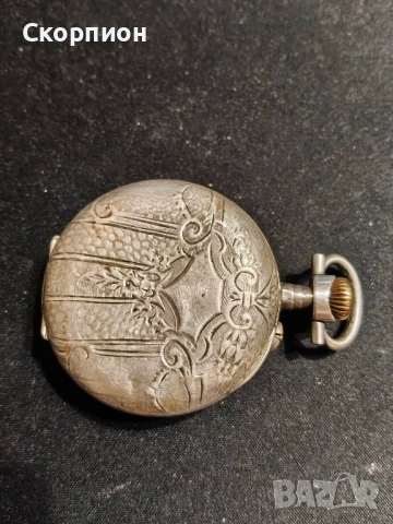 Швейцарски джобен часовник с посребрени капаци 1905г. - 10 РУБИНА, снимка 9 - Джобни - 49241222
