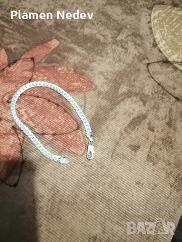 Сребърна гривна, снимка 2 - Колиета, медальони, синджири - 52787923