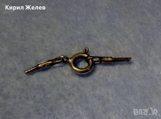 СТАРА СРЕБЪРНА КАРАБИНКА ЗАКОПЧАЛКА За КОЛИЕ ЛАНЕЦ ВЕРИЖКА ГРИВНА СРЕБРО 925 ПРОБА 47510, снимка 5 - Други - 50510766