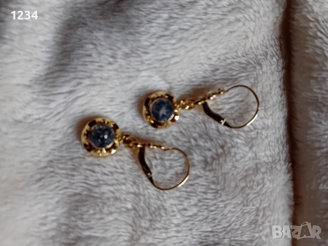 Винтидж модел златни висящи обеци, снимка 6 - Обеци - 53443154