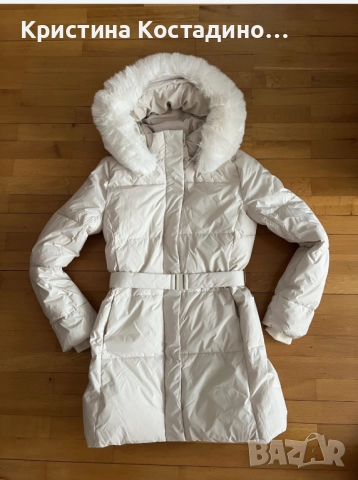 Oysho бежаво яке с пух хс