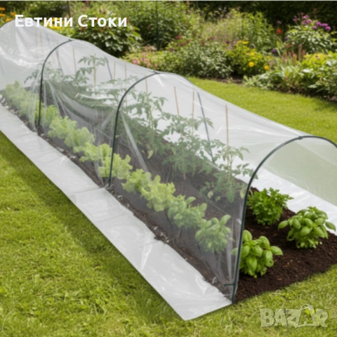Мини оранжерия със здрава конструкция 1,5 х 4 м, снимка 2 - Оранжерии - 53731286