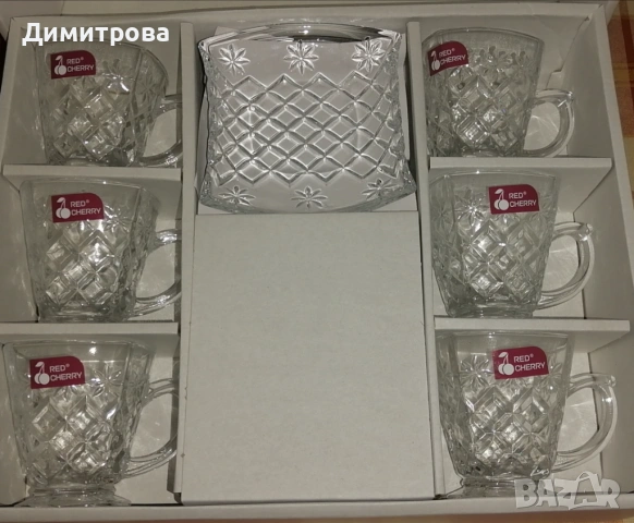 Сервиз за чай и кафе Red cherry , снимка 2 - Сервизи - 54046007