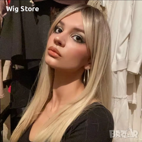 Руса перука с бретон, снимка 2 - Аксесоари за коса - 51481141