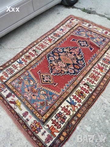 Ръчно тъкан вълнен Античен килим., снимка 3 - Килими - 51073785