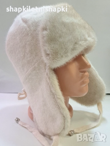 Дамска шапка лукс,ангора,вълна - 109, снимка 4 - Шапки - 52224616