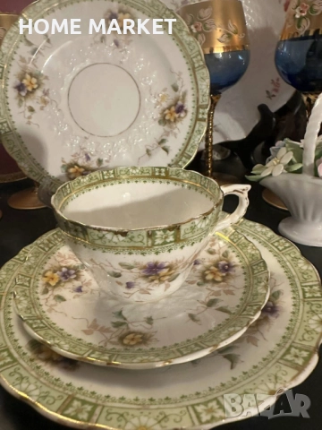 William Lowe Longton England  Circa 1874 - троен сет, мисля уникален и  с невероятна красота, снимка 2 - Антикварни и старинни предмети - 52967335