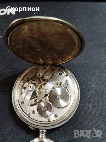 Швейцарски джобен часовник - CHEMIN DEFER TAVANES  ARGENTAN , снимка 9 - Джобни - 48739824