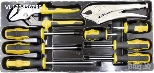 Метален сгъваем куфар с 60 интрумента-WMC TOOLS 60 бр (WT-4060), снимка 4 - Куфари с инструменти - 50125434