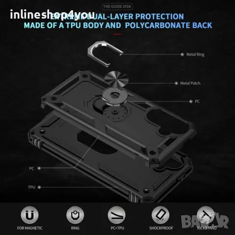 Удароустойчив Кейс RingCase за Samsung Galaxy A36 / A56, снимка 5 - Калъфи, кейсове - 50179527