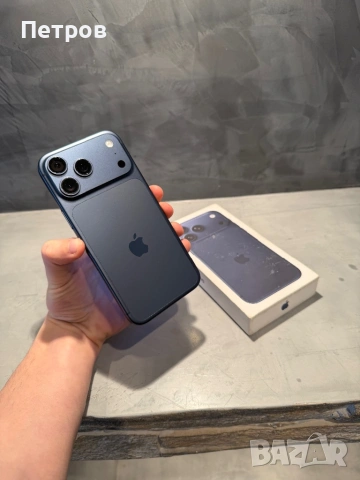 8 cycle! КАТО ЧИСТО НОВ Iphone 17 Pro Max Blue 256 GB, снимка 5 - Apple iPhone - 53719593