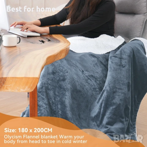 Електрическо отопляемо одеяло Olycism 200x180 см. с 9 нива на нагряване , снимка 5 - Олекотени завивки и одеяла - 53537649