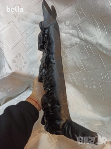 Голям масивен чугунен стоперка за врата -куче от средата на века, снимка 4 - Антикварни и старинни предмети - 52464645