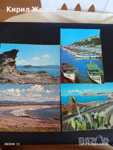 Четири пощенски картички ГЕНОВА,ПУНТА АЛА, СОЗОПОЛ за КОЛЕКЦИЯ 35941