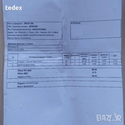 Гердан с гранат Rubia #161, снимка 4 - Колиета, медальони, синджири - 53816750