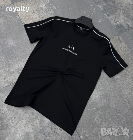 Armani Exchange Нова Черна Мъжка Тениска 