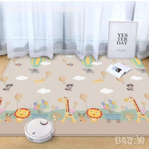 Двулицево сгъваемо килимче за бебета и малки деца 3299, снимка 6 - Други - 52773648