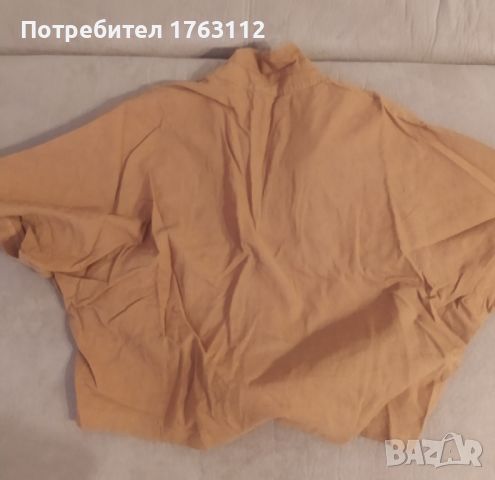 Pull and bear къса ленена ризка, M размер, обличана веднъж , снимка 2 - Ризи - 46200791